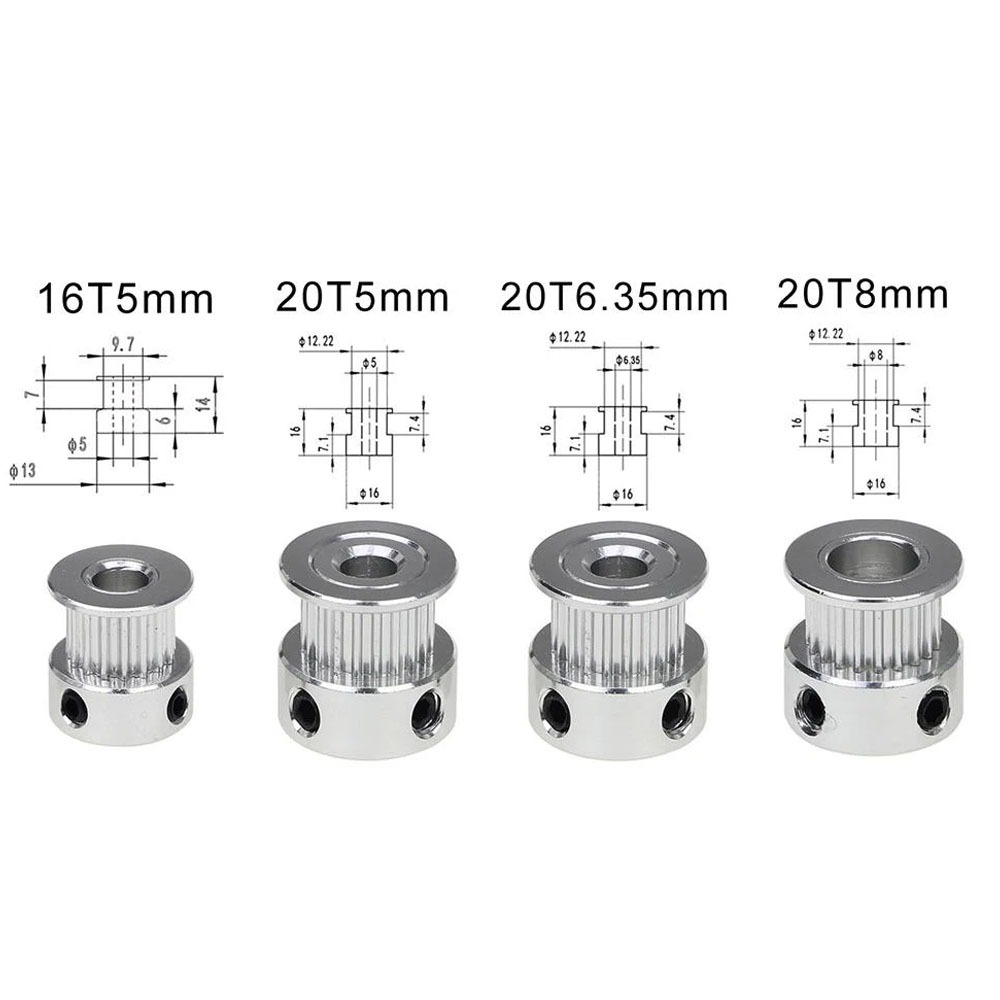 Gt2 Pulley - Pulley Timing Aluminium GT2 untuk Printer