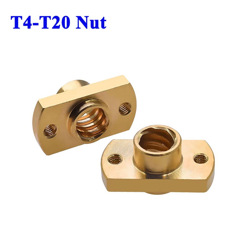 Lead Screw 8Mm - Mur Sekrup Trapezoid T4-T20 dengan Flensa