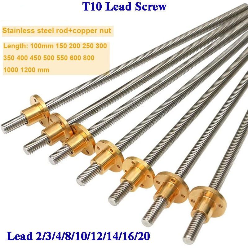Lead Screw 8Mm - Sekrup Trapesium T10 Baja Tahan Karat
