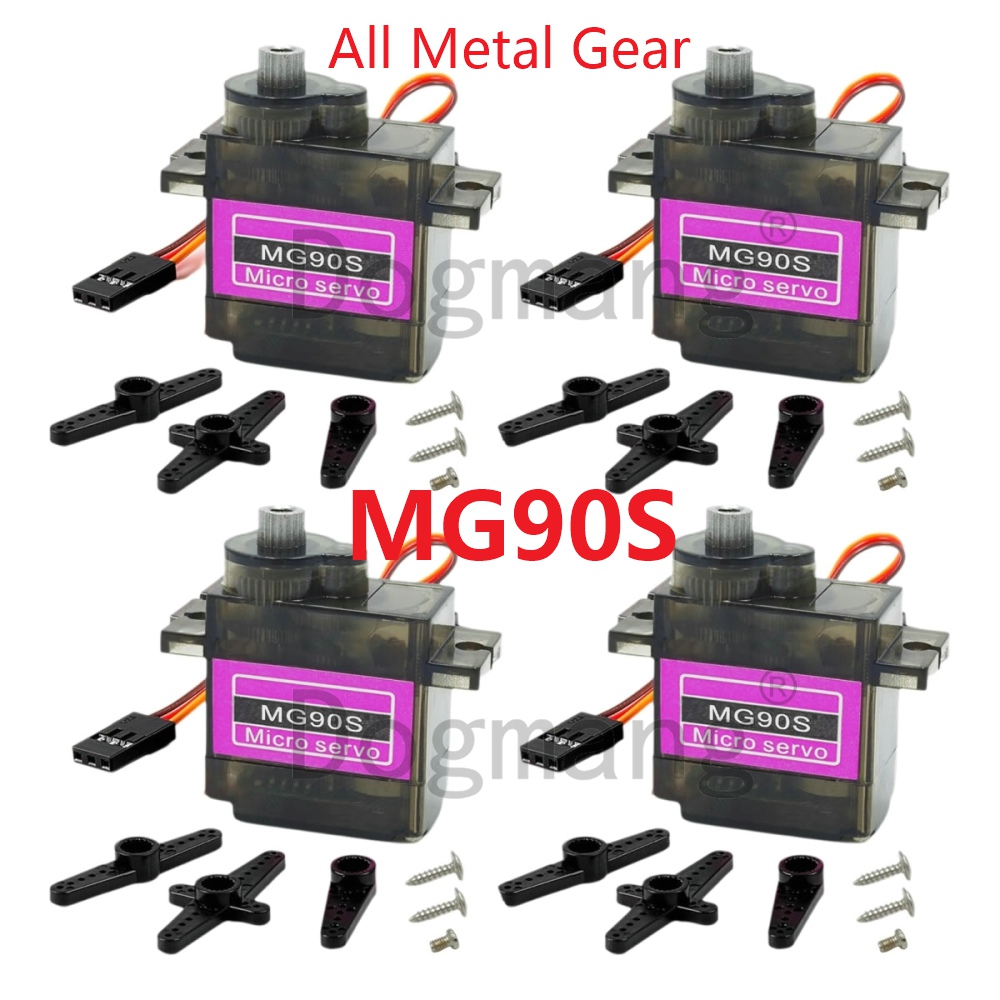 Servo 9G - MG90S Servo 1/2/4/10/20/50 buah gigi logam