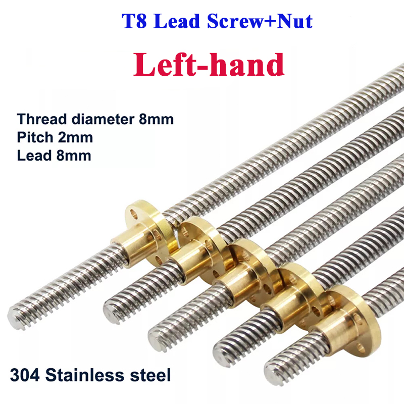 Lead Screw 8Mm - T8 Sekrup Timah Benang Kiri Timah