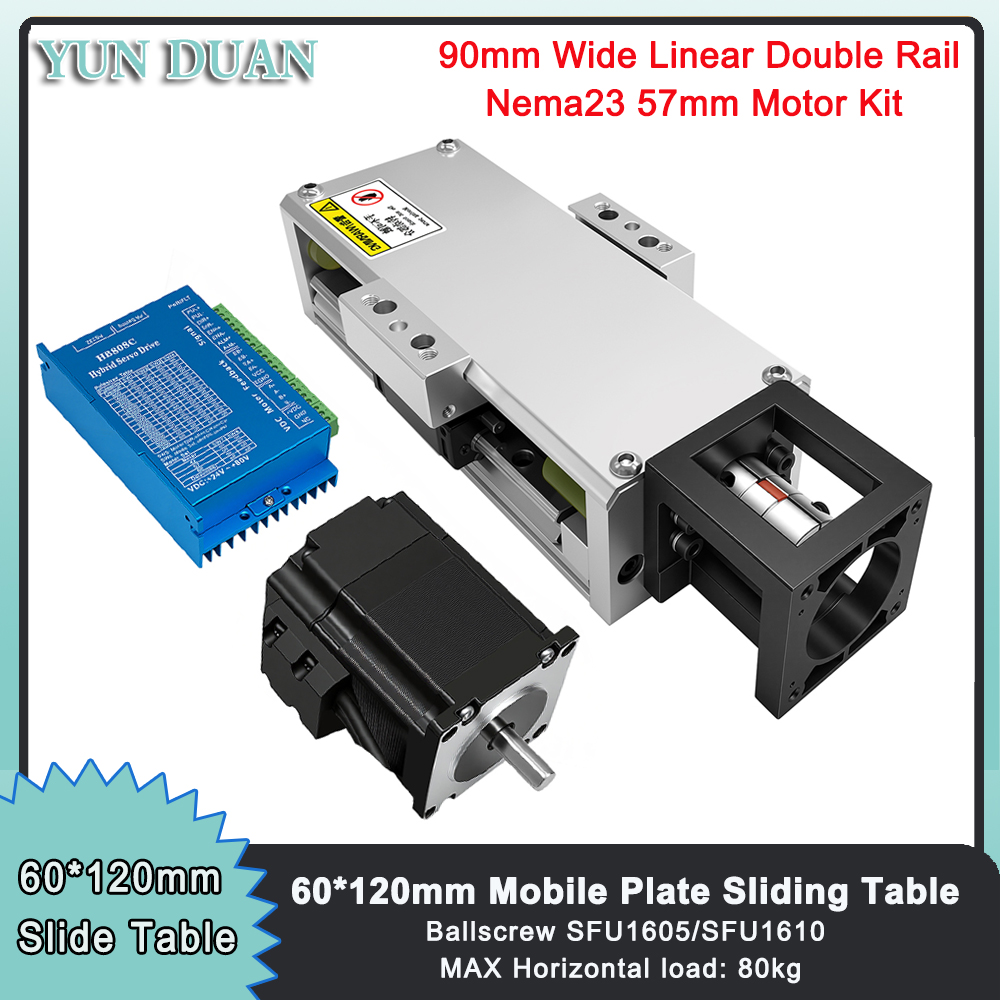 Nema23 Stepper - Rel Panduan Linear Modul Tertutup, Kapasitas