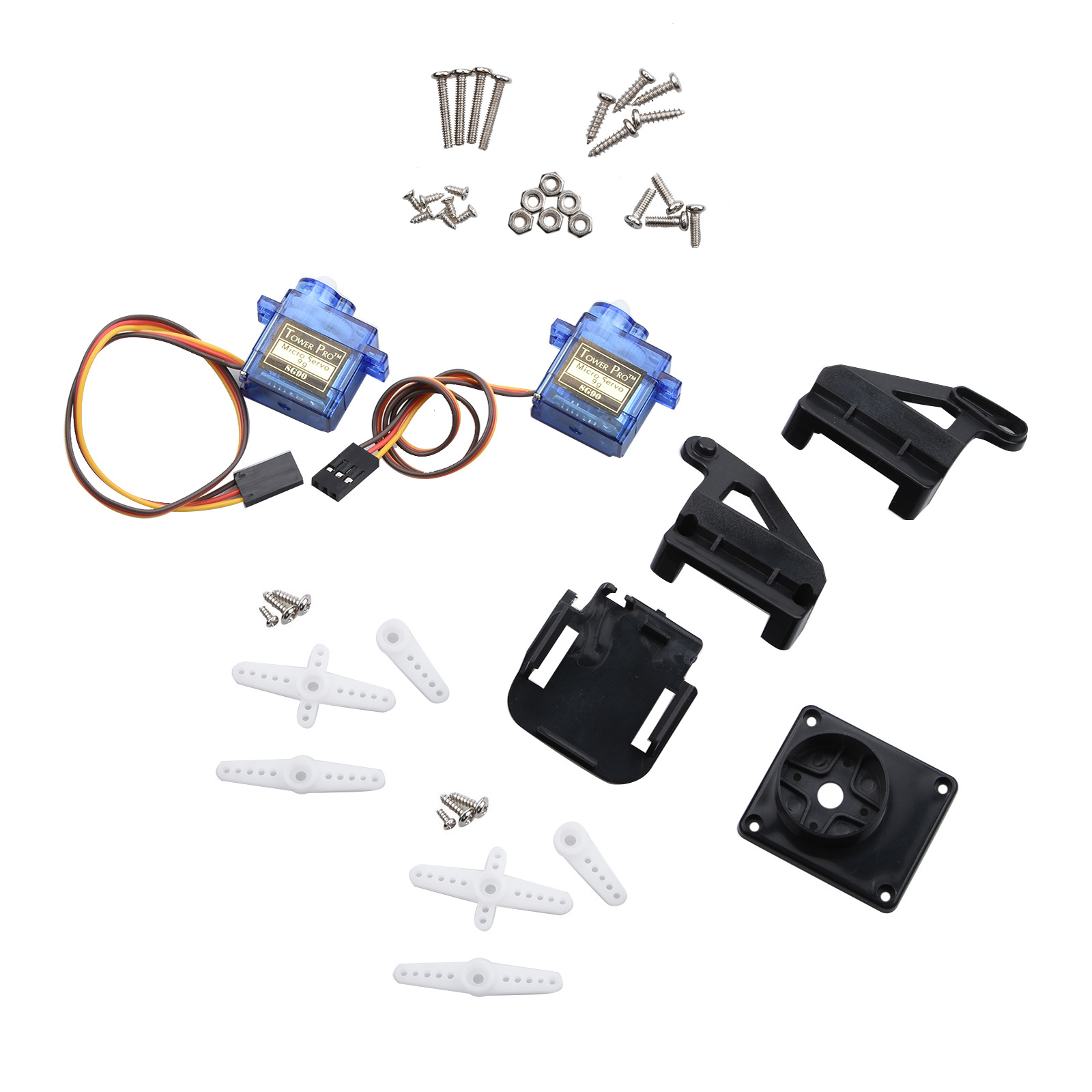 Servo 9G - Rangka Platform Gimbal Servo Dual-Axis Nylon