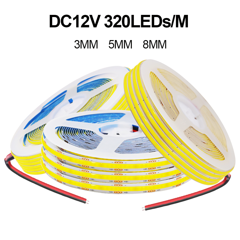 Strip COB 3MM 5MM 8MM 5V 12V 3 - Linear Rod 8Mm ulasan dan harga