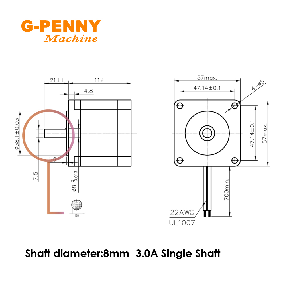 NEMA23 57x112mm 3Nm Motor Step - Nema23 Stepper ulasan dan harga