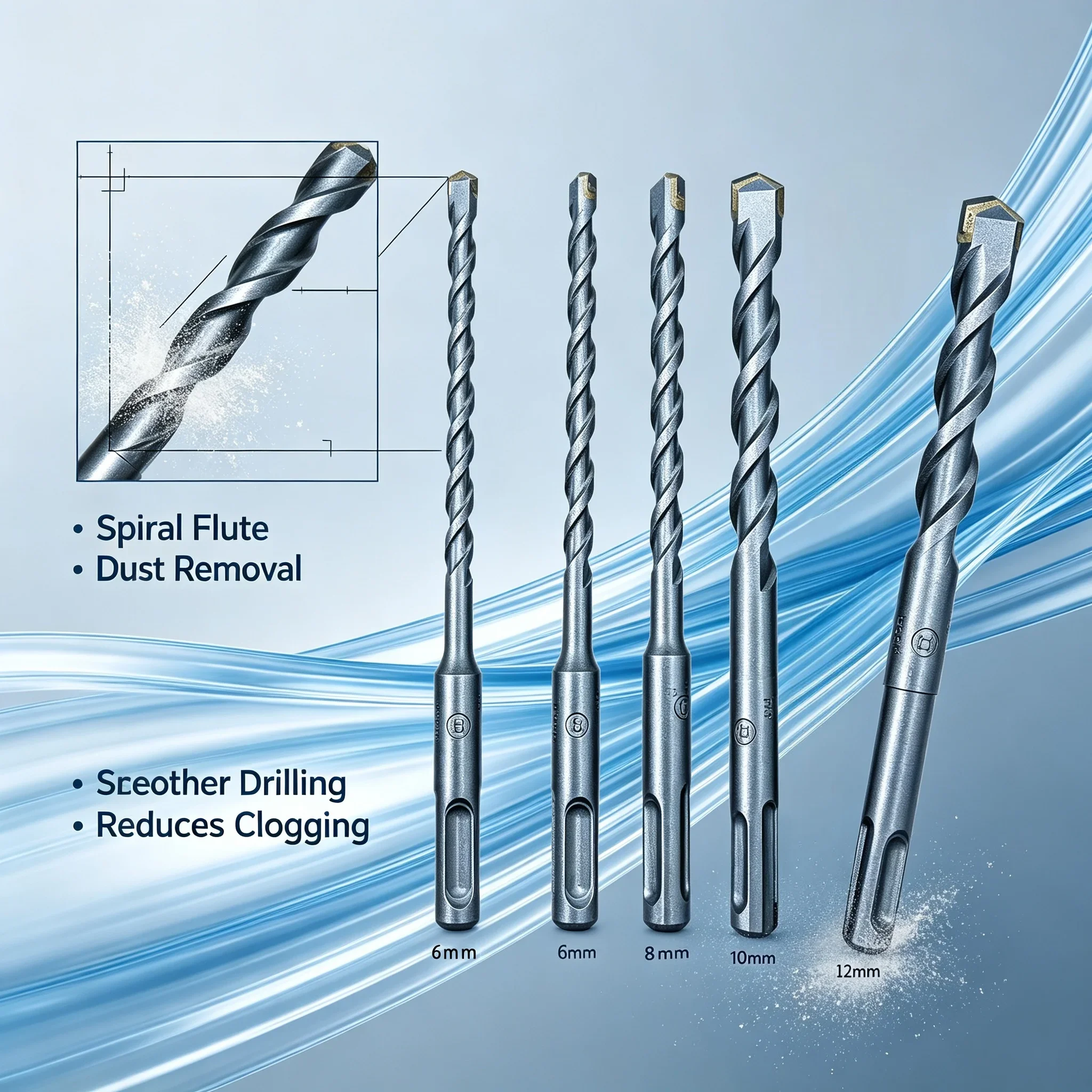 Bosch SDS‑plus‑1 5Pcs Mata Bor - Carbide End Mill ulasan dan harga
