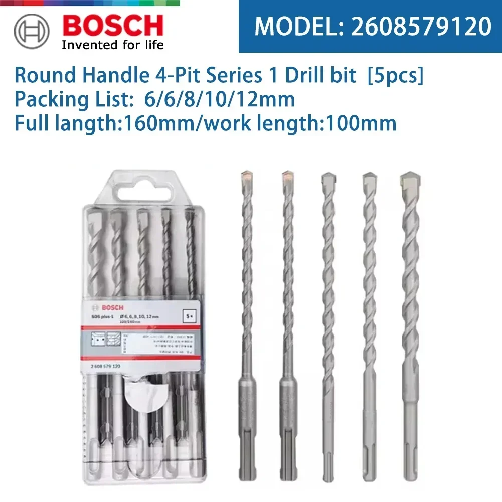 Bosch SDS‑plus‑1 5Pcs Mata Bor - Carbide End Mill ulasan dan harga