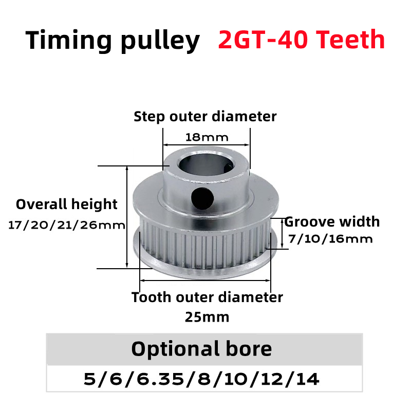 2GT 2M 40 Gigi GT2 40T Set Kat - Gt2 Pulley ulasan dan harga