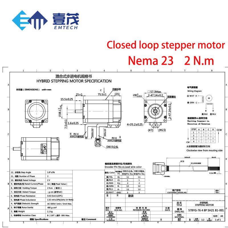 Kit Motor Stepper Loop Tertutu - Nema23 Stepper ulasan dan harga