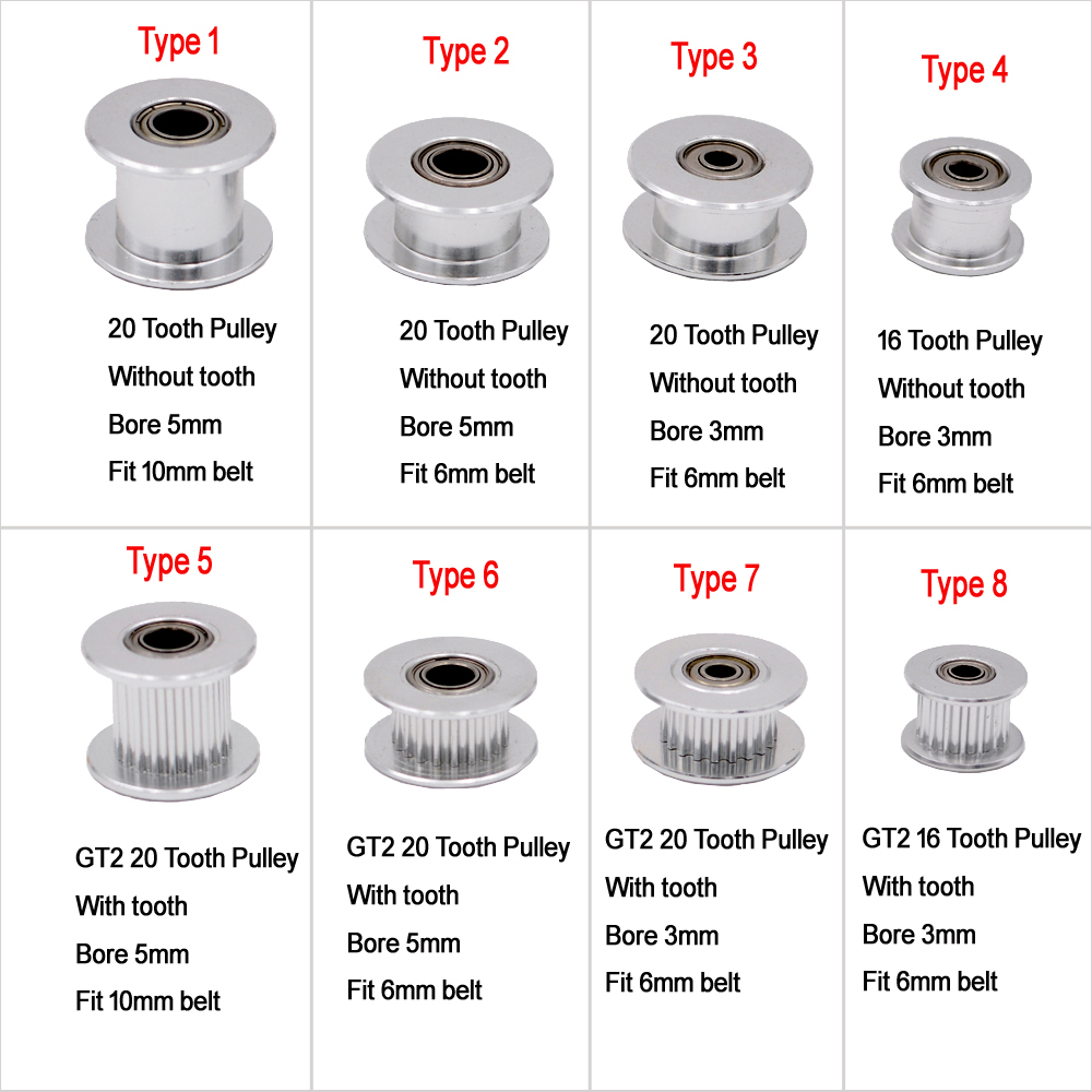 10PCS GT2 Idler Timing Pulley  - Gt2 Pulley ulasan dan harga