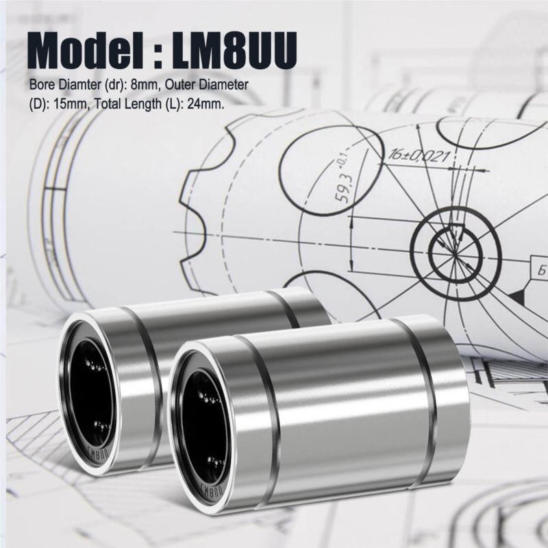 4/10 Buah LM8UU LM10UU LM16UU  - Linear Rod 8Mm ulasan dan harga