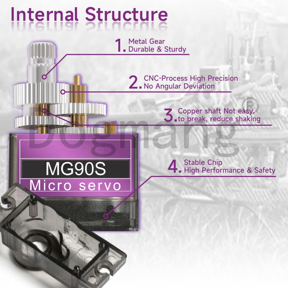 MG90S Servo 1/2/4/10/20/50 bua - Servo 9G ulasan dan harga