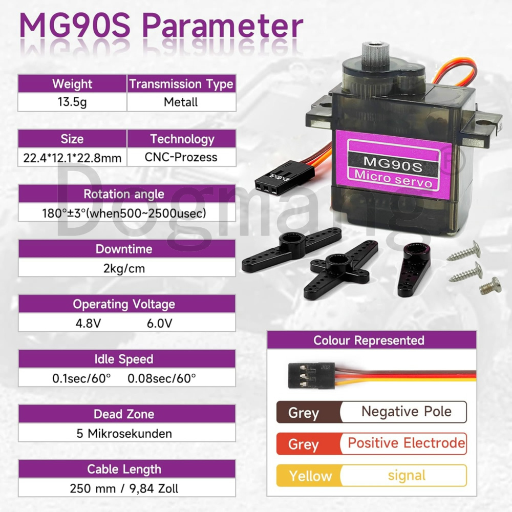 MG90S Servo 1/2/4/10/20/50 bua - Servo 9G ulasan dan harga