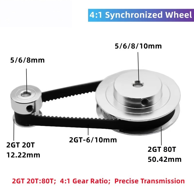 KUFAN 4:1 2GT Timing Belt Pull - Gt2 Pulley ulasan dan harga