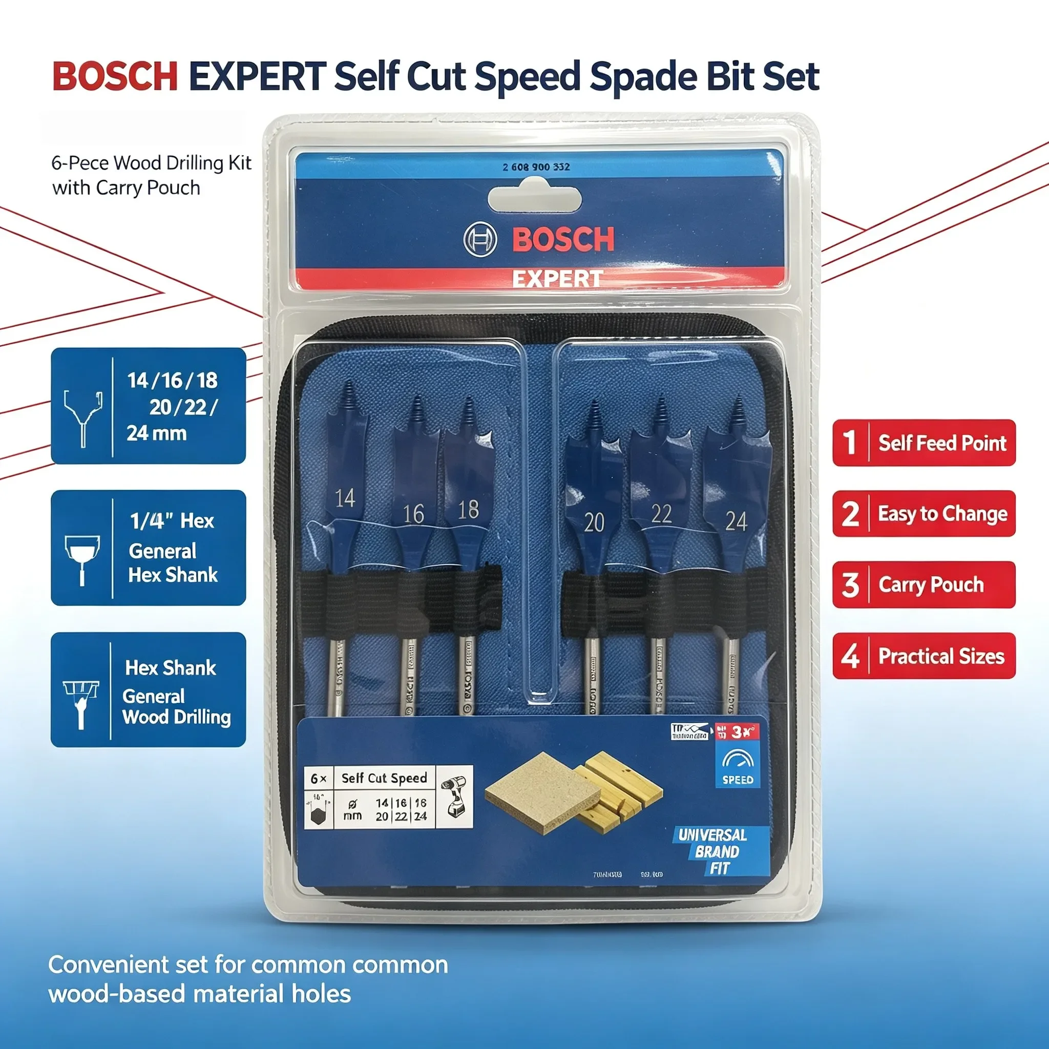 Bosch Expert 2608900332, Set M - Drill Bit Set ulasan dan harga